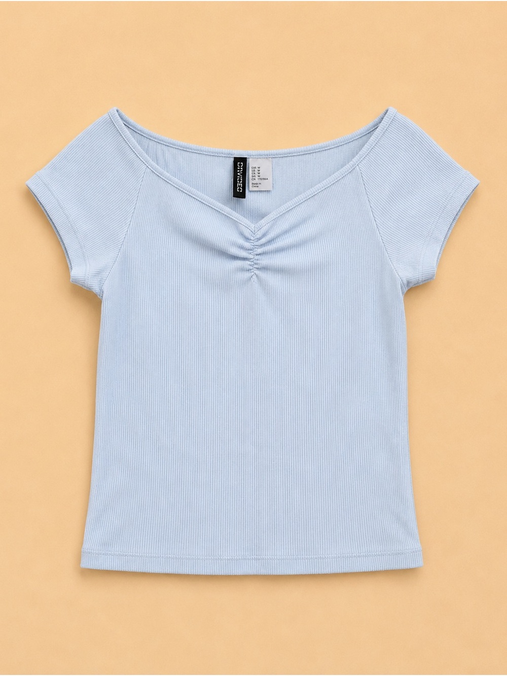 NWOT Ribbed Sweetheart Neck Top | Icy Light Blue | Women’s Medium